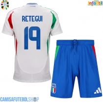 Camisa de time de futebol Itália Mateo Retegui #19 Replicas 2º Equipamento Infantil Europeu 2024 Manga Curta (+ Calças curtas)